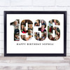 Photo Collage White Birthday Gift For Anyone 24-Photo Year 1935 Print Or Canvas