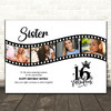 Photo Collage 16th Birthday Gift For Sister 4-Photo Camera Film Print Or Canvas