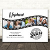 Photo Collage 21st Birthday Gift For Nephew 4-Photo Camera Film Print Or Canvas