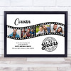 Photo Collage 30th Birthday Gift For Cousin 4-Photo Camera Film Print Or Canvas