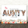 Photo Collage Floral 5-Photo Custom Gift For Aunty Any Occasion Print Or Canvas