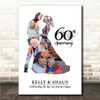 Photo Collage 60th Wedding Anniversary Custom Gift Photo Couple Print Or Canvas