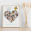 Photo Collage Gift For Dad Father's Day 16-Photo Blue No.1 Dad Print Or Canvas Photo Collage Gift For Dad Father's Day 16-Photo Blue No.1 Dad Print Or Canvas