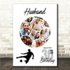 Photo Collage 30th Birthday Gift For Husband 14-Photo Football Print Or Canvas Photo Collage 30th Birthday Gift For Husband 14-Photo Football Print Or Canvas