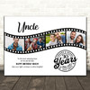 Photo Collage 30th Birthday Gift For Uncle 4-Photo Camera Film Print Or Canvas