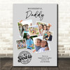 Photo Collage 40th Birthday Custom Gift For Daddy 7-Photo Grey Print Or Canvas Photo Collage 40th Birthday Custom Gift For Daddy 7-Photo Grey Print Or Canvas