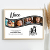 Photo Collage 40th Birthday Gift For Niece 4-Photo Camera Film Print Or Canvas