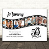 Photo Collage 50th Birthday Gift For Mummy 4-Photo Camera Film Print Or Canvas