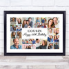 Photo Collage 60th Birthday Gift For Cousin 22-Photo Landscape Print Or Canvas Photo Collage 60th Birthday Gift For Cousin 22-Photo Landscape Print Or Canvas