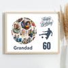 Photo Collage 60th Birthday Gift For Grandad 14-Photo Football Print Or Canvas Photo Collage 60th Birthday Gift For Grandad 14-Photo Football Print Or Canvas