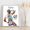 Photo Collage 60th Birthday Custom Gift For Nephew 9-Photo Man Print Or Canvas