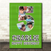 Photo Collage 6-Photo 5th Birthday Gift For Kids Boys Football Print Or Canvas