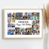 Photo Collage 70th Birthday Gift For Friend 22-Photo Landscape Print Or Canvas