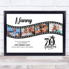 Photo Collage 70th Birthday Gift For Nanny 4-Photo Camera Film Print Or Canvas