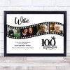 Photo Collage 100th Birthday Gift For Wife 4-Photo Camera Film Print Or Canvas Photo Collage 100th Birthday Gift For Wife 4-Photo Camera Film Print Or Canvas
