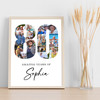 Photo Collage 80th Birthday Gift For Her 16-Photo Age 80 White Print Or Canvas