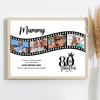Photo Collage 80th Birthday Gift For Mummy 4-Photo Camera Film Print Or Canvas