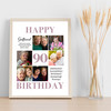 Photo Collage 90th Birthday Custom Gift For Girlfriend 6-Photo Print Or Canvas