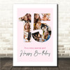 Photo Collage 9-Photo 15th Birthday Custom Gift For Girls Pink Print Or Canvas