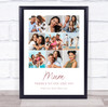 Photo Collage Birthday Gift For Anyone 9-Photo No One Like You Print Or Canvas