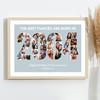 Photo Collage Blue Birthday Gift For Fiance 35-Photo Year 2004 Print Or Canvas