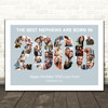Photo Collage Blue Birthday Gift For Nephew 34-Photo Year 2006 Print Or Canvas