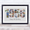 Photo Collage Grey Birthday Gift For Anyone 24-Photo Year 1956 Print Or Canvas