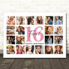 Photo Collage 16th Birthday Gift For Friend 20-Photo Landscape Print Or Canvas