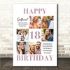 Photo Collage 18th Birthday Custom Gift For Girlfriend 6-Photo Print Or Canvas