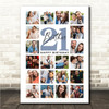 Photo Collage 21st Birthday Gift For Brother 20-Photo Portrait Print Or Canvas