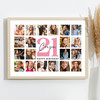Photo Collage 21st Birthday Gift For Cousin 20-Photo Landscape Print Or Canvas