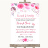 Pink Watercolour Floral Photo Guestbook Friends & Family Wedding Sign