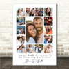 Photo Collage 30th Birthday Custom Gift For Boyfriend 15-Photo Print Or Canvas