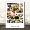 Photo Collage 30th Birthday Custom Gift For Dad 15-Photo White Print Or Canvas Photo Collage 30th Birthday Custom Gift For Dad 15-Photo White Print Or Canvas