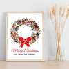 Photo Collage Christmas Gift For Anyone 9-Photo Wreath Red Bow Print Or Canvas Photo Collage Christmas Gift For Anyone 9-Photo Wreath Red Bow Print Or Canvas