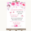 Pink Watercolour Floral Pick A Prop Photobooth Personalised Wedding Sign