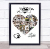 Photo Collage Pets Memorial Gift For Anyone 17-Photo Dog Bone Print Or Canvas
