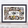 Photo Collage Pets Memorial Gift For Anyone 22-Photo Dog Bone Print Or Canvas