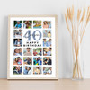 Photo Collage 40th Birthday Gift For Cousin 20-Photo Portrait Print Or Canvas