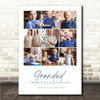 Photo Collage Custom Gift For Grandad Father's Day 9-Photo No One Like You Print