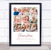 Photo Collage Custom Gift For Grandma Mother's Day 9-Photo No One Like You Print