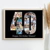 Photo Collage Print Canvas 40th Birthday 19-Photo Birthday Gift For Him 40 Black Photo Collage Print Canvas 40th Birthday 19-Photo Birthday Gift For Him 40 Black