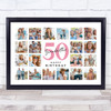 Photo Collage Print Or Canvas 50th Birthday Custom Gift For Grandmother 20-Photo Photo Collage Print Or Canvas 50th Birthday Custom Gift For Grandmother 20-Photo