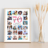 Photo Collage Print Or Canvas 70th Birthday Custom Gift For Grandmother 20-Photo