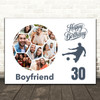 Photo Collage Print Or Canvas 30th Birthday Gift For Boyfriend 14-Photo Football Photo Collage Print Or Canvas 30th Birthday Gift For Boyfriend 14-Photo Football