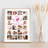 Photo Collage Print Or Canvas Kids Memorial Gift For Anyone 20-Photo Pink Wings