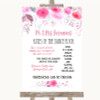 Pink Watercolour Floral Rules Of The Dance Floor Personalised Wedding Sign