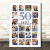 Photo Collage Print Or Canvas 50th Birthday Custom Gift For Son-In-Law 20-Photo