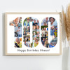Photo Collage Print Or Canvas 100th Birthday 23-Photo Birthday Gift For Him 100
