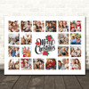 Photo Collage Print Or Canvas Christmas Gift For Anyone 20-Photo Red Poinsettia